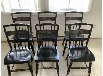 Set Of 6 Hitchcock Chairs