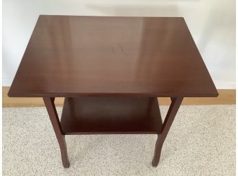 Cherry Side Table With Carved Sides