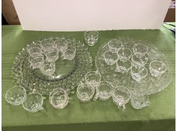 Grouping Of Punch Bowl Underplates And Cups