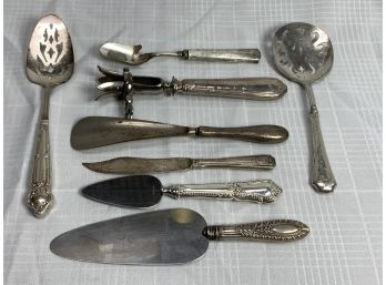 8 Pieces Of Sterling Silver Handled Serving Pieces
