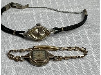 2 Vintage Bulova Gold Filled Ladies Watches