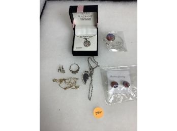Small Lot Of Sterling Silver And Costume Jewelry