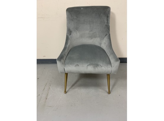 Abbyson Designer Side Chair With Brass Feet