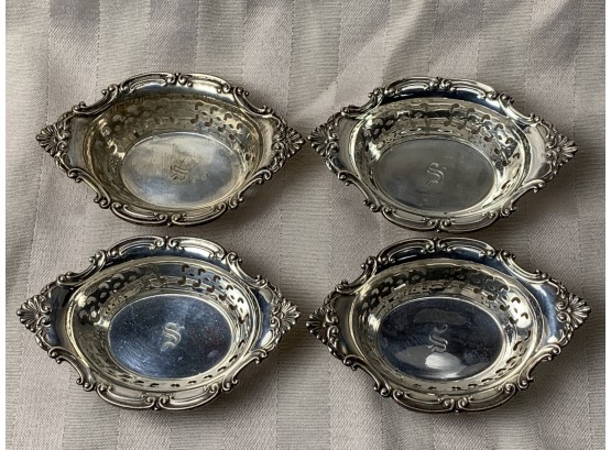 4 Sterling Silver Small Side Bowls 2.9 Ozt