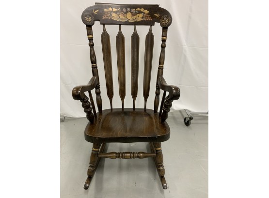 Pine Stenciled Country Rocking Chair