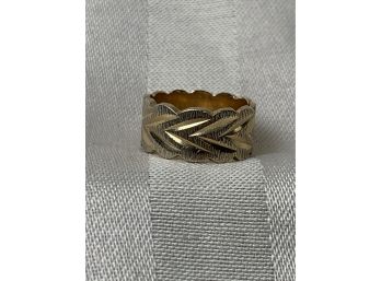 14Kt Gold Carved Ring 7.3 Grams
