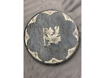 Vicky Industria Peruana Sterling 11 3/4” Wall Plate 23.7 Ozt.