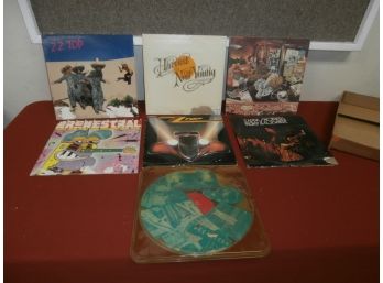Collection Of 7 Vintage Records Including ZZ Top, Frank Zappa, Neil Young And Talking Heads