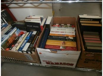 3 Boxes Of Books Including Autobiography Of Mark Twain, Pink Floyd And Roycroft Analogy