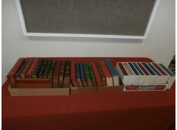 3 Boxes Of Franklin Mint Edition Books And Library Of America Including Moby Dick, 3 Muskateers, Etc.