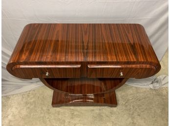 Art Deco Style 2 Drawer Hall Table With S U Shaped Base