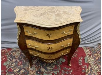 Bombay Style 3 Drawer Commode With Starburst Inlay