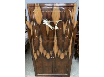 Art Deco Style Drop Front Desk With Detailed Painting