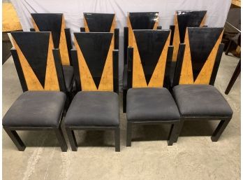 Set Of 8 Art Deco Style V Shaped Chairs