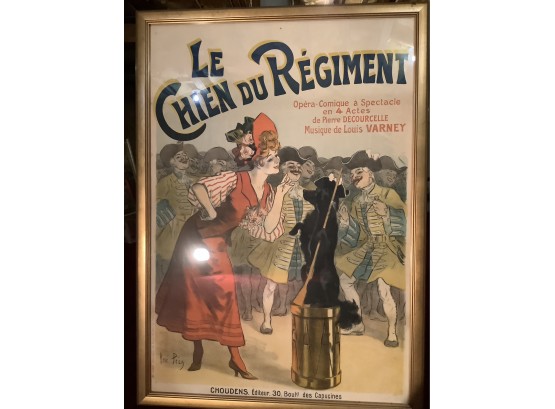 Vintage Le Chien Du Regiment French Movie Poster
