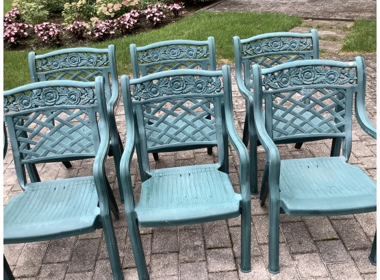 Set Of Six Plastic Chairs