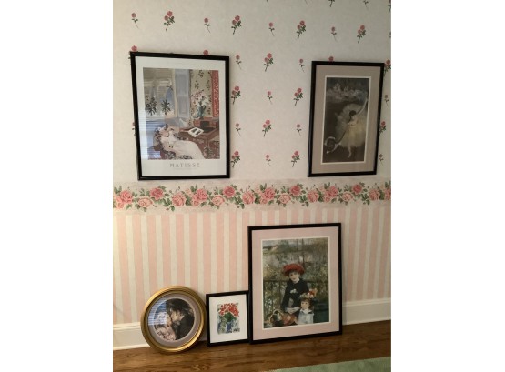 Grouping Of 5 Quality Prints Including Matisse,chagall, And Others