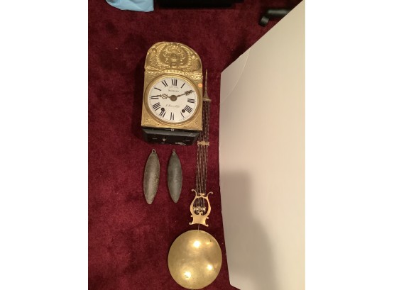 Serrano Morbier Wag On The Wall Clock With Brass Face