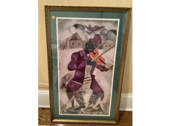 Chagall Framed Print Of Musician