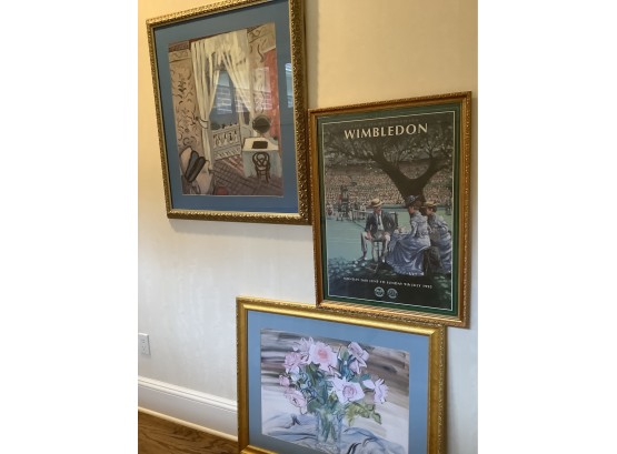 3 Prints Including A Wimbledon Poster