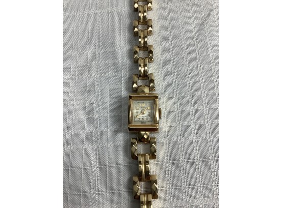14kt Deaville Ladies Watch With 14k Gold Band 23.8 Grams