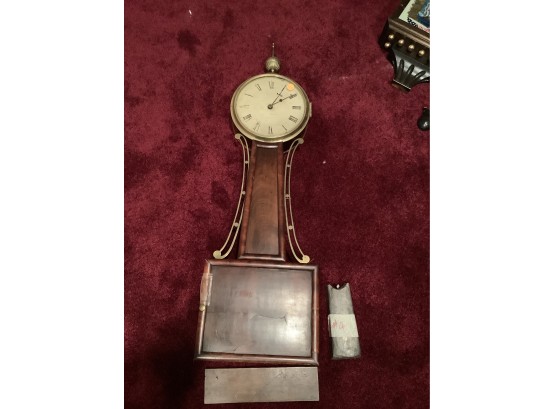 Aaron Willard Mahogany Weight Driven Banjo Clock