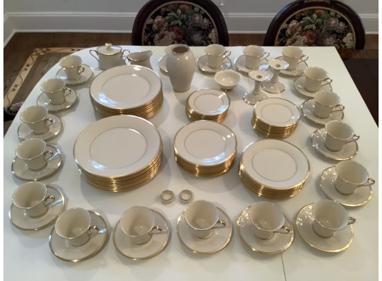 96 Pieces Of Lenox China Including A Place Setting For 18 Eternal Pattern