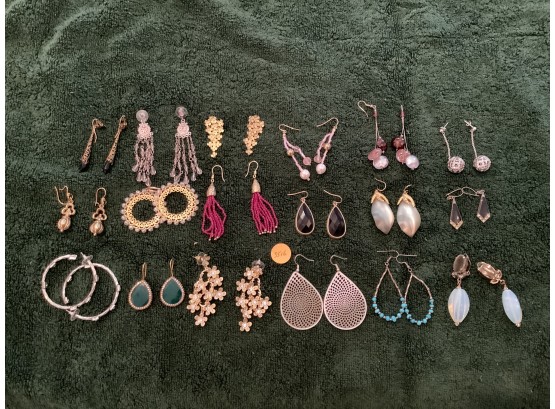 18 Pairs Of Earrings Some Are Designer