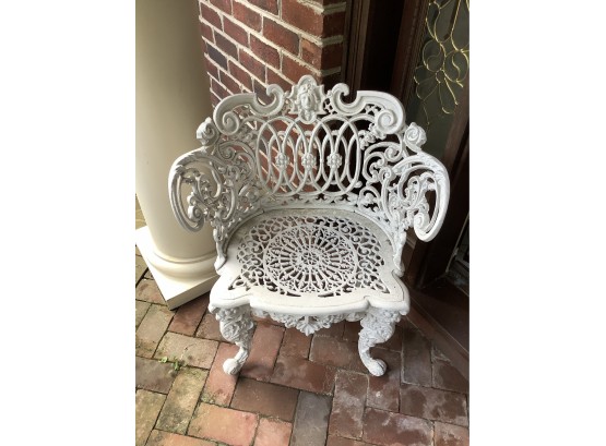 White Aluminum Painted Outdoor Chair
