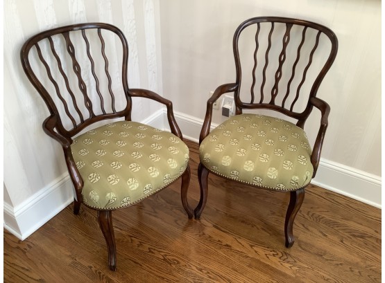 Pair Of Althorp Arm Chairs With A Green Upholstery
