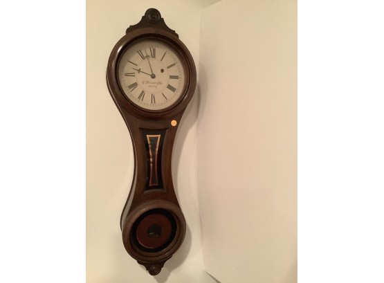 E Howard And Co Figure Eight Weight Driven Banjo Clock