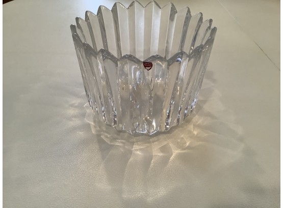 6.5” Tall Orrefors Glass Bowl Signed