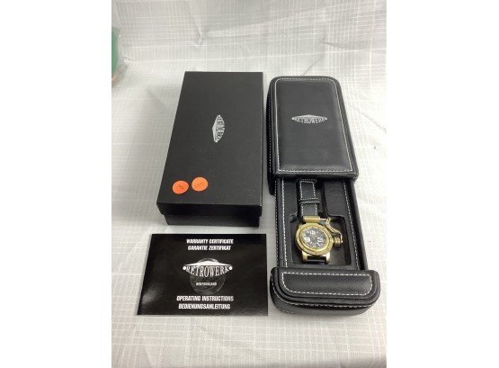 Retrowerk Mod R-005 Piston Porthole Watch With Box And Paperwork
