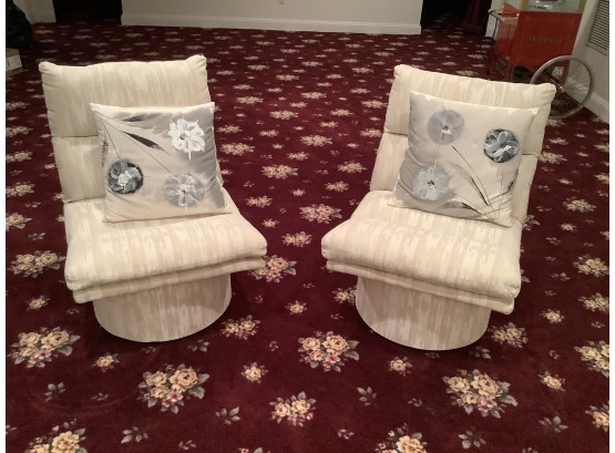 Custom Made Classic Retro Swivel Side Chairs