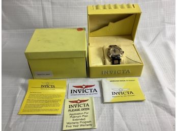 Invicta Watch Model 4522 Skeleton Prowler Collection Gold Tone With Original Box And Paperwork