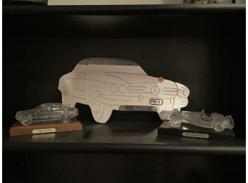 Mercedes Benz Collectibles Including Glass Cars