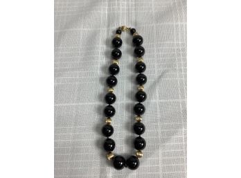 14kt And Onyx 14.5” Necklace
