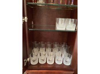 21 Frosted Leaf Glasses