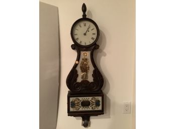 Lyre Mahogany Case Weight Driven Banjo Clock
