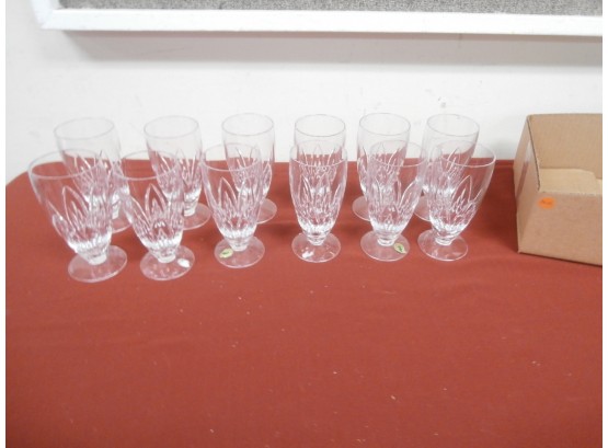 12 Waterford Crystal Footed Glasses