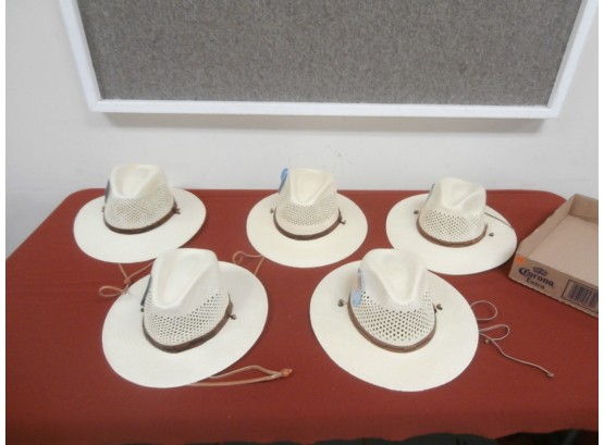 5 Stetson Straw Hats, UPF 50