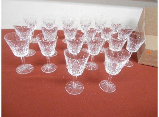 20 Small Waterford Wine Glasses