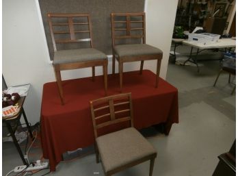 3 Mid Century Modern Upholstered Side Chairs, Reupholstered By Recovery Zone