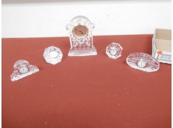5 Waterford Crystal Clocks