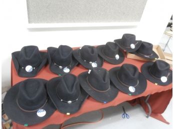 5 Hollywood Drive And 7 Bozeman Stetson Hats 100% Wool, Crushable, Made In The USA,  COLOR:BLACK