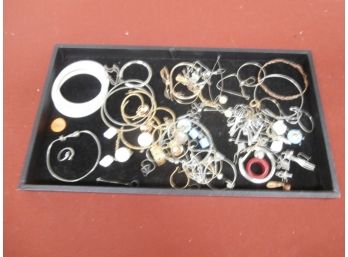 Costume Jewelry Lot Including Bracelets, Rings And Necklaces