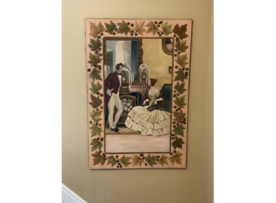 Painting On Cloth Mounted On Board Of A Victorian Couple