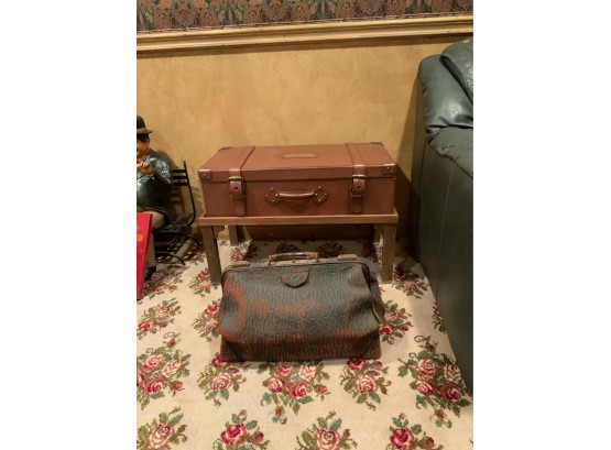 2 Leather Suitcases