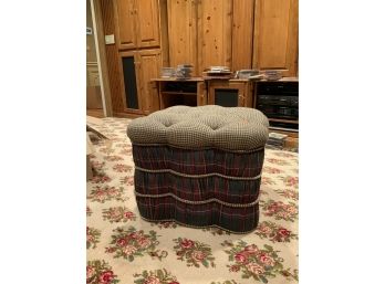 Ottoman Upholstered With Button Tufted Top