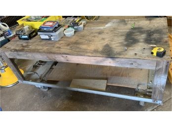 Steel And Wood Rolling Cart